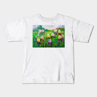 Irises in  field Kids T-Shirt